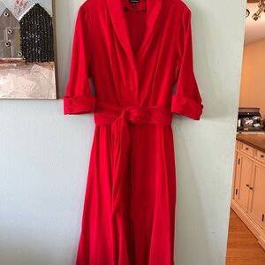 J. Peterman Vibrant Red Dress